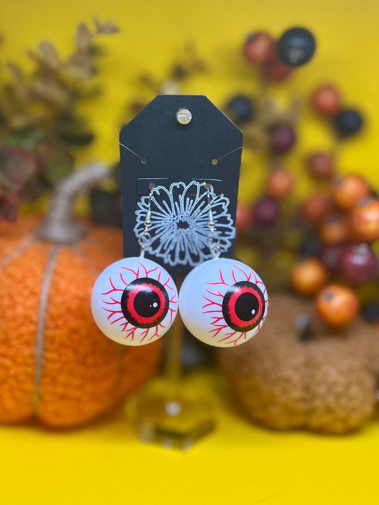 Pendiente de plástico con globo ocular de Halloween | Joyería tonta y divertida | Pendientes de disfraces espeluznantes ? Idea de regalo única