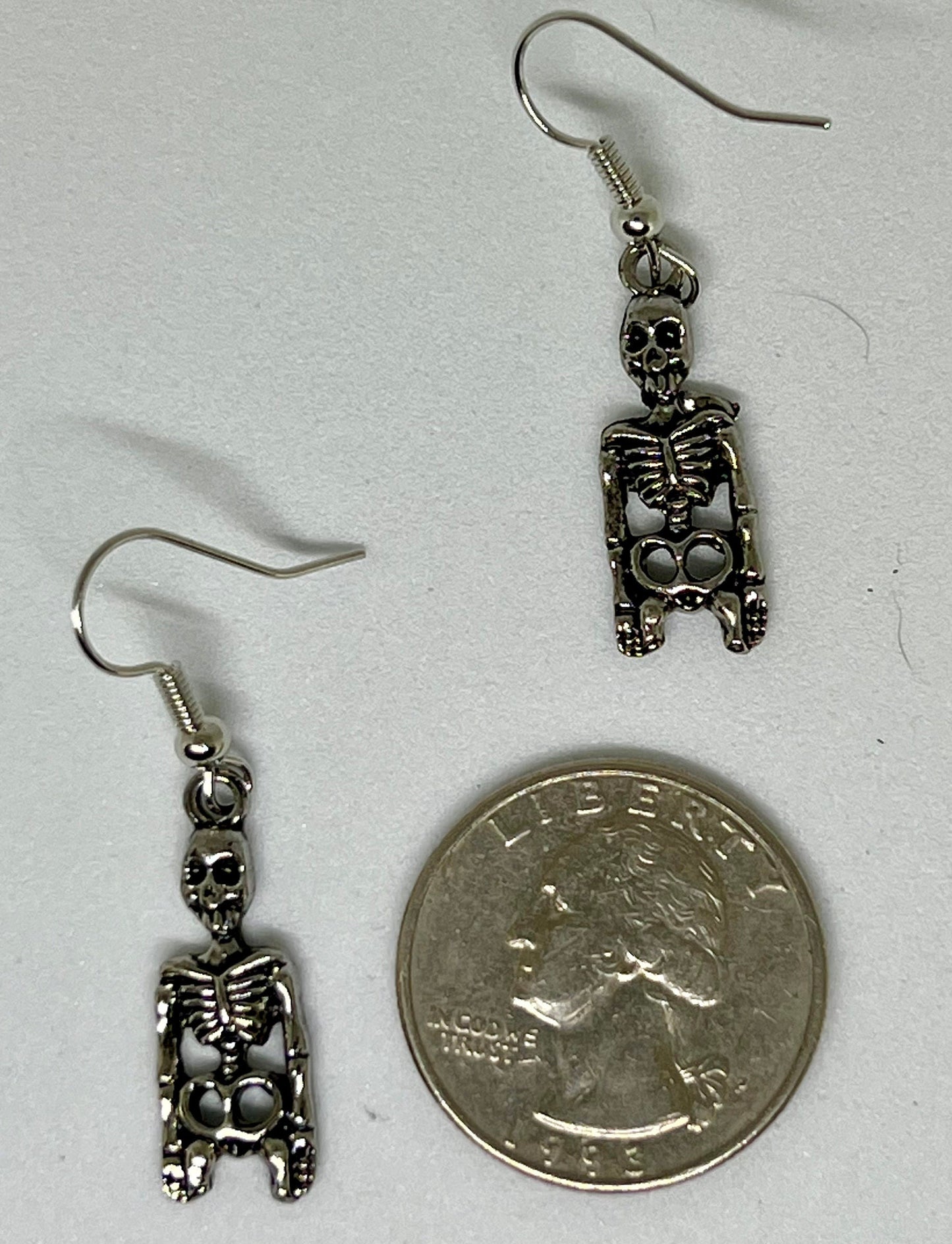 Silver Skeletal Earrings